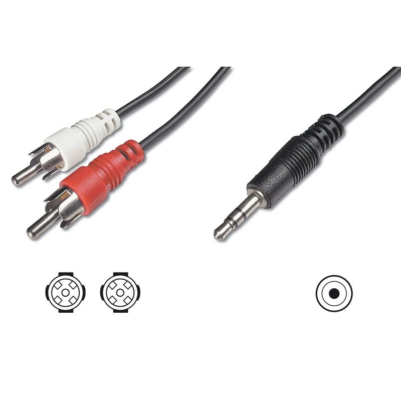 Image of FDL 3M 3.5mm STEREO JACK - 2 X PHONO PLUGS