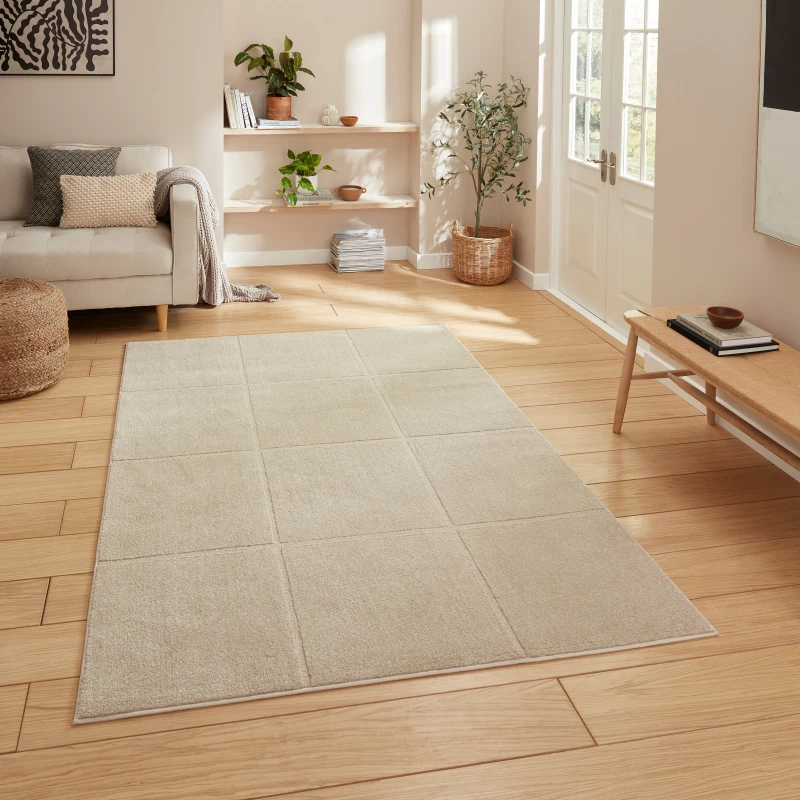 Image of SO'HOME Modern Geometric Carved Soft-Touch Rug Mink 120X170CM;160X230CM;200X290CM