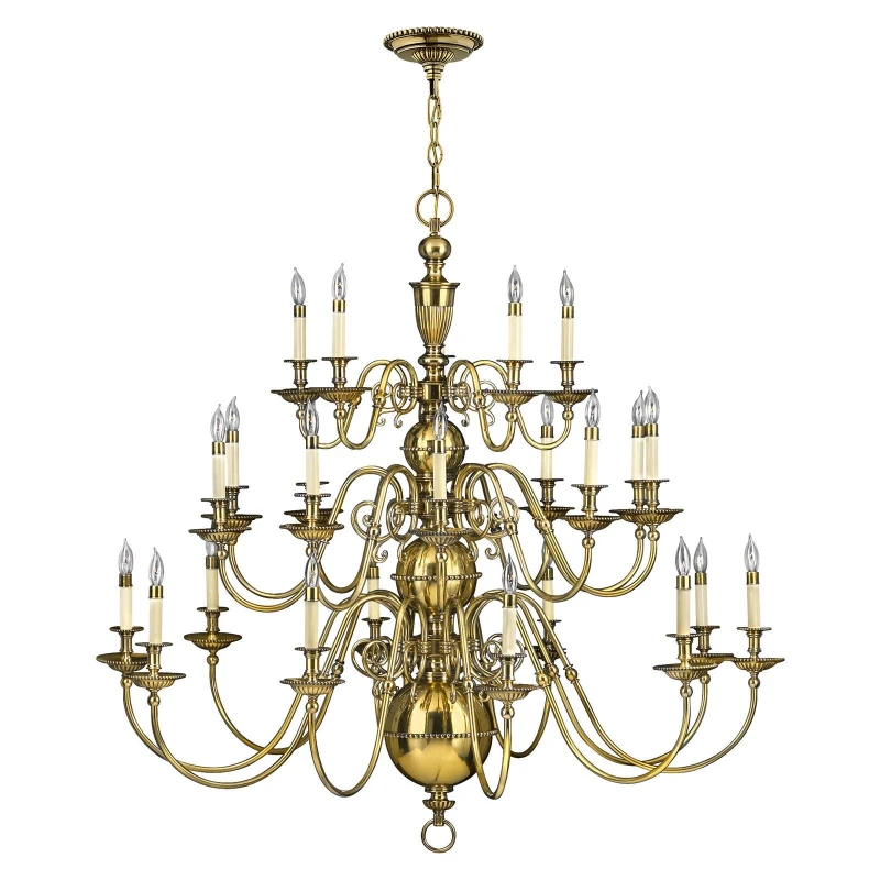 Image of Loops 25 Bulb Chandelier Hanging Pendant LIght Burnished Brass LED E14 40W Bulb Metallics