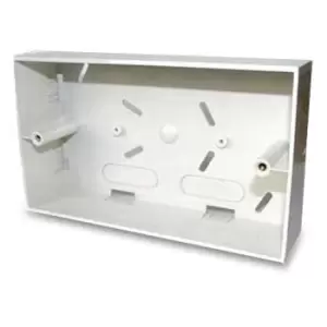 Image of Scan double Gang White Plastic Flush Back Box Unit For RJ45 Face Plate