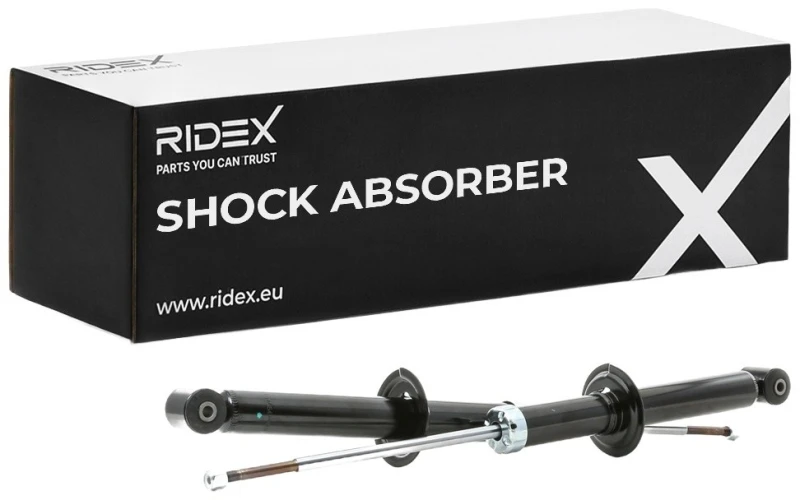 Image of RIDEX 854S2254 Shock absorber Rear Axle, Gas Pressure, Twin-Tube, Spring-bearing Damper, Bottom eye Shock Absorber (854)