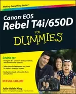 Image of canon eos rebel t4i 650d for dummies king julie adair