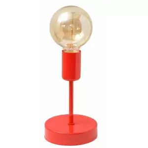 image of Helam Tube Table Lamp Red 12cm