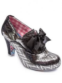 Image of Irregular Choice Summer Berries Shoe Boots - Black'Silver, Black/Silver, Size 9, Women