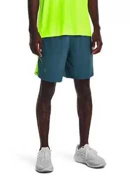 Image of Under Armour Running Launch 7'' Graphic Shorts, Blue, Size 2XL, Men