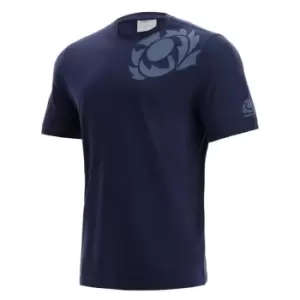 image of Macron Scotland Rugby Polo Shirt Ladies - Blue