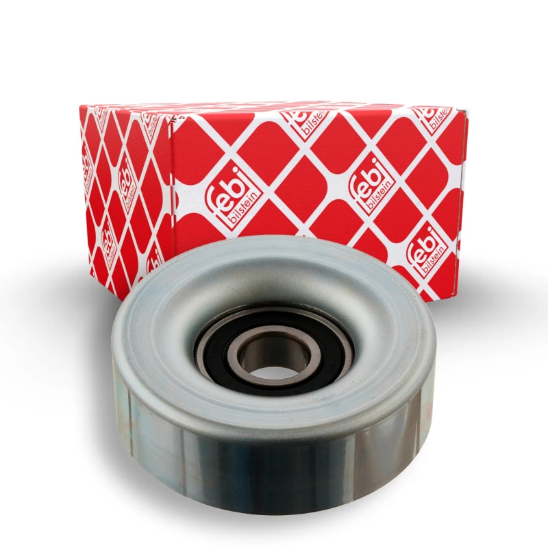 Image of FEBI BILSTEIN 31480 Idler Pulley Metal Deflection/Guide Pulley,v-ribbed belt (312)
