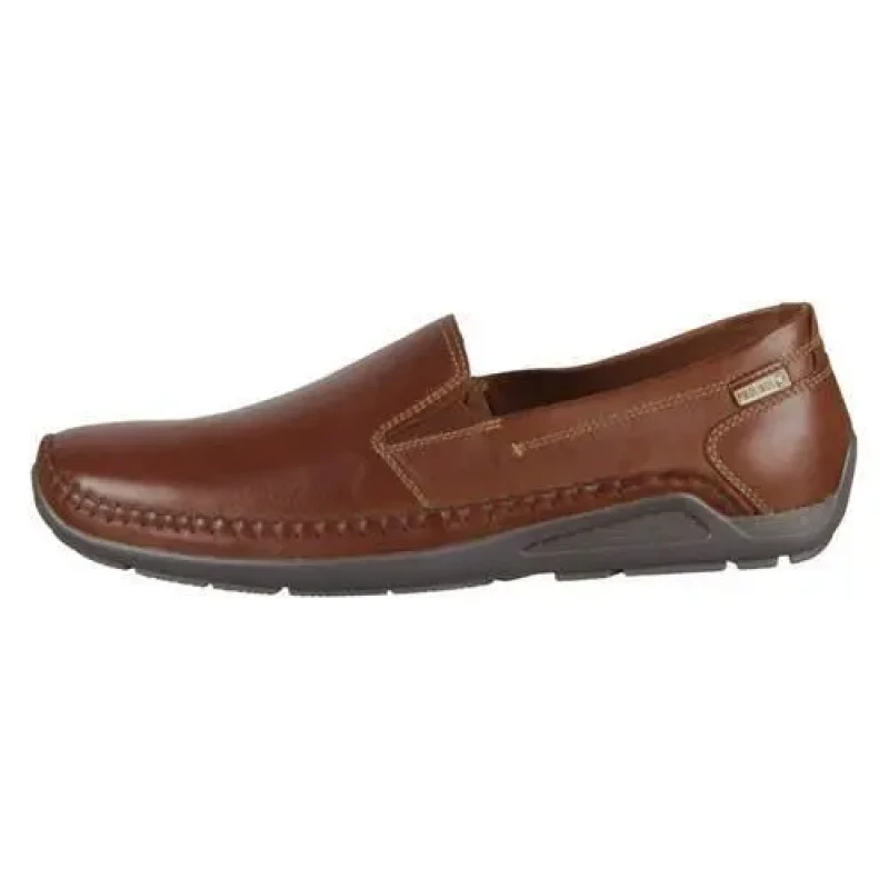 Image of Pikolinos Azores 06H-5303 Leather Mens Slip On Shoes - Cuero - Size:UK 7-7.5