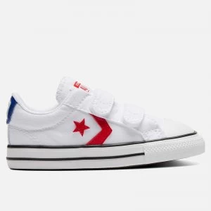 Converse Toddlers Star Player Ox Velcro Trainers - White/University Red - UK 5 Toddler