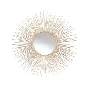 image of 80cm Gold Starburst Round Wall Mirror