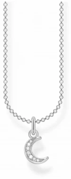 image of Thomas Sabo Sterling Silver Crescent Moon Necklace KE2050- Jewellery