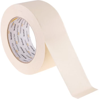 image of 1104 Low Tack Cream Masking Tape - 48MM X 50M