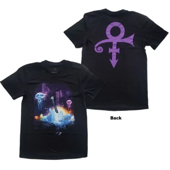 Image of Prince - Lotus Flower Unisex Large T-Shirt - Black