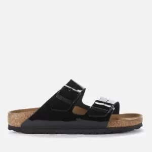 image of Birkenstock Womens Arizona Slim Fit Leather Double Strap Sandals - Black Patent - EU 42/UK 8