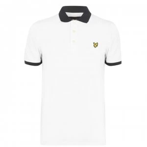 image of Lyle and Scott Contrast Collar Polo Shirt - Wht/Nvy Z660