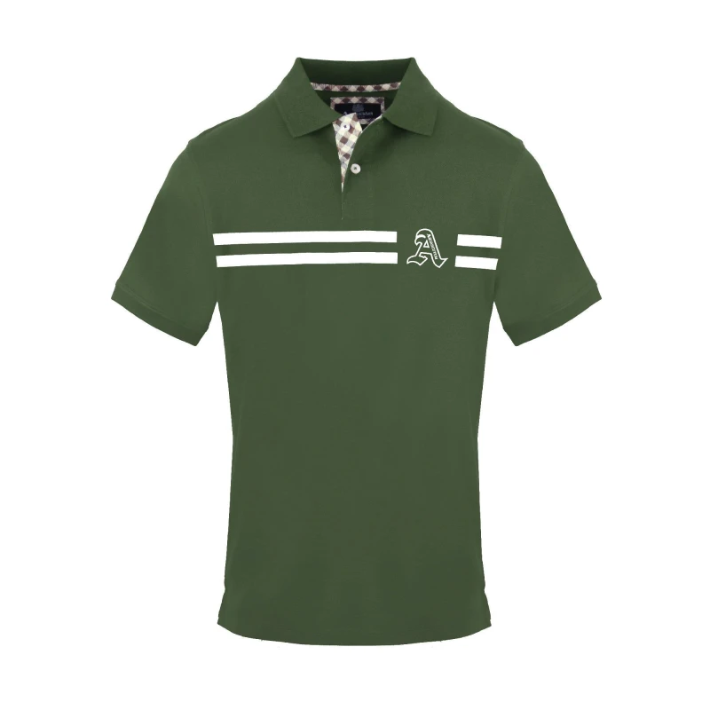 Image of Aquascutum Mens Polo Short Sleeve Polo Shirt Short Sleeve Polos Small Green 54287115350