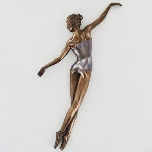 image of Ballerina Pose 1 Cold Cast Bronze Wall Plaque