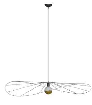 Image of Eskola Wire Frame Pendant Ceiling Light Black