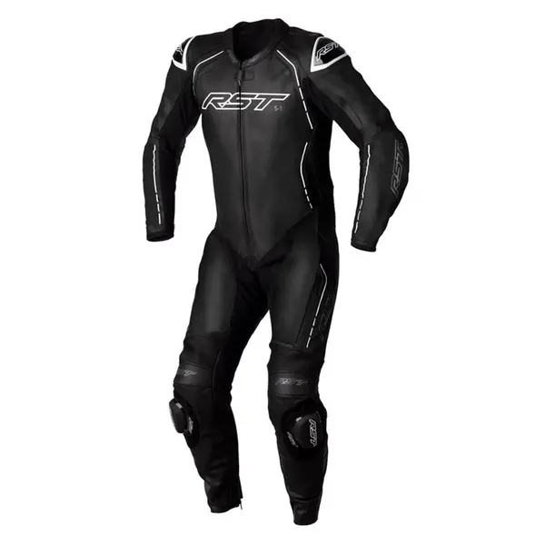 Image of RST S1 CE Leather One Piece Suit Black White Size 42