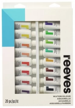 image of Reeves Watercolour 22ml Set 20 Pieces