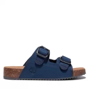 Image of Timberland Castle Island Slide Sandal For Junior In Navy Navy Kids, Size 3.5