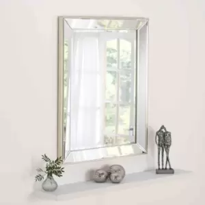 Image of Yearn Mirrors Yearn Angled Rectangular Mirror Champagne Bevelled 117X91Cm