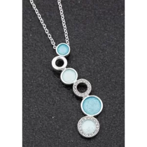 Image of Pastel Tones Aqua Circles Necklace