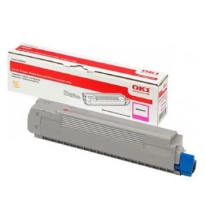 image of OKI 46490402 Magenta Laser Toner Ink Cartridge