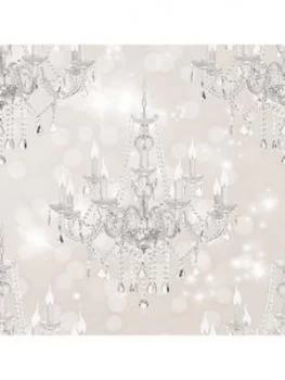 Image of Sublime Chandelier Beige Wallpaper