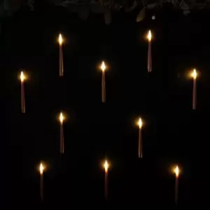 Image of Premier Decorations Ltd - 10pcs Premier 15cm Floating Rose Gold Static Flicker Battery Candle with Remote Control in Warm White