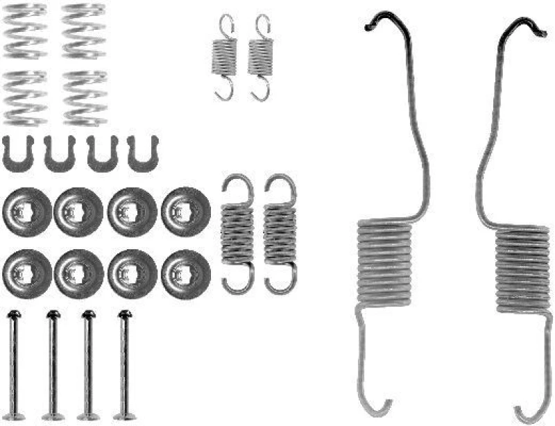 Image of HELLA Brake shoe fitting kit HELLA 8DZ 355 200-161