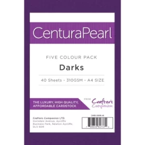 Image of Pack of 40 Centura Pearl Luxury A4 Dark Shades Card Stock