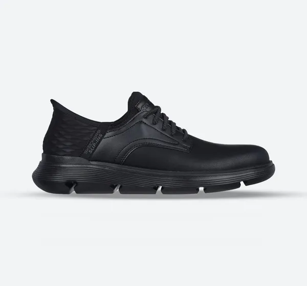 Image of Skechers Slip-ins Garza Leather Trainers Black 11 UK