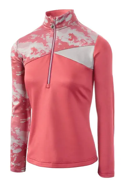 Image of Island Green Printed Colour Block Top Layer Dark Pink