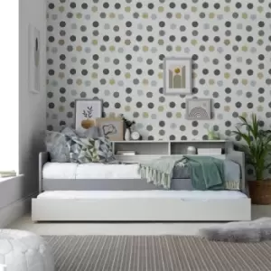 Image of Tyler Guest Bed Grey And White With 1 Pocket Sprung Mattress