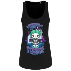 image of Mio Moon Womens/Ladies I Myself Am Strange & Unusual Vest Top (M) (Black)