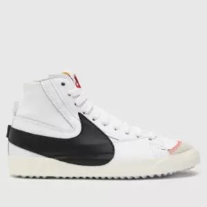 image of Nike White & Black Blazer Mid Jumbo Trainers