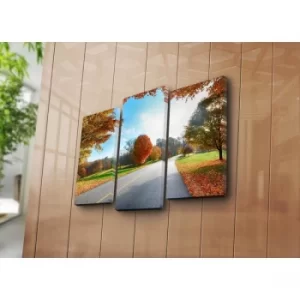 Image of 3NATPAT-32 Multicolor Decorative Canvas Painting (3 Pieces)
