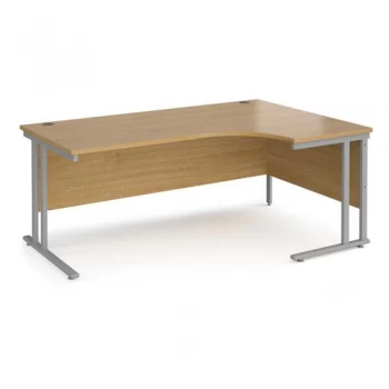 Image of Maestro 25 right hand ergonomic desk 1800mm wide silver cantilever leg
