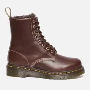 Image of Dr. Martens Womens 1460 Serena Leather 8-Eye Boots - UK 4