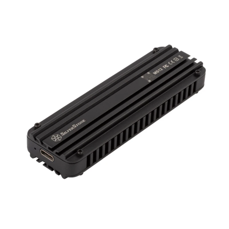 Image of Silverstone MS12 SSD enclosure Black M.2