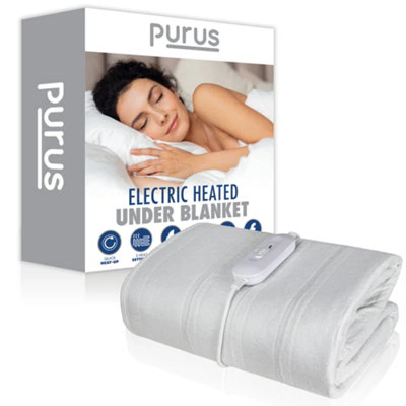 Image of PURUS Electric Blanket Fitted Heated Under blanket Single/Double/King options White