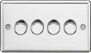 Image of KnightsBridge 4G 2 way 10-200W (5-150W LED) trailing edge dimmer - Rounded Edge Polished Chrome