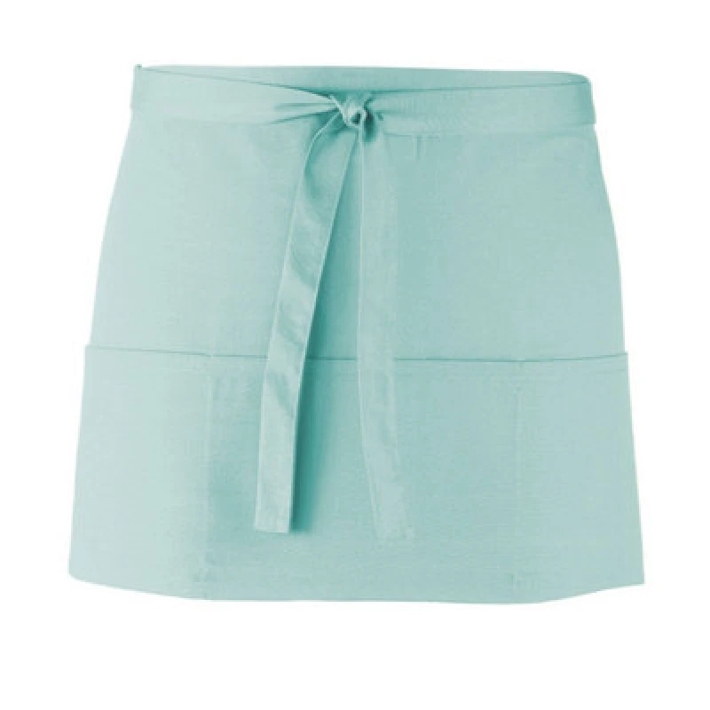 Image of Premier Premier Colours 3 Pocket Short Apron in Aqua One Size Unisex 5063470680955