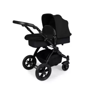 image of Ickle Bubba Stomp V3 2 In 1 Carrycot & Pushchair - Black / Black / Black