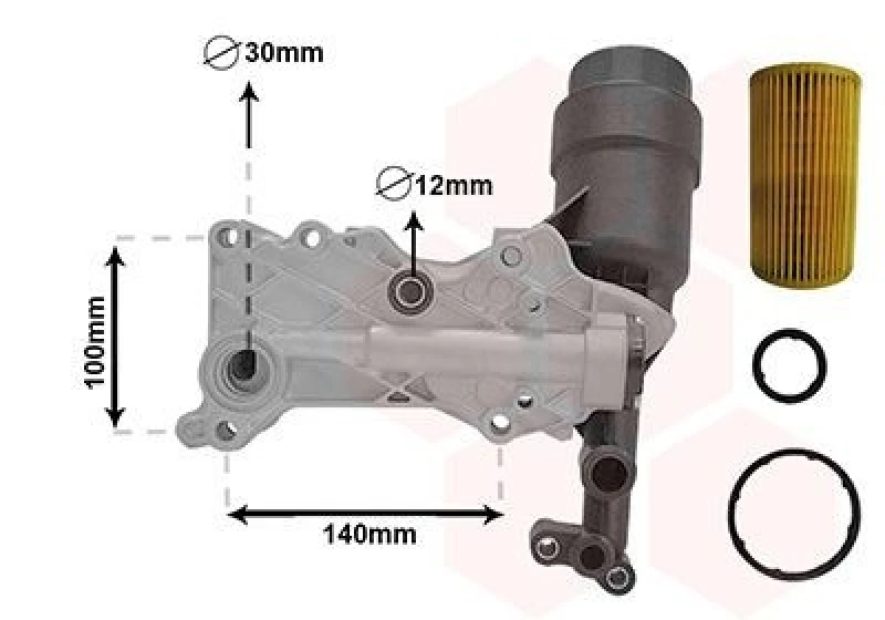 Image of VAN WEZEL Engine oil cooler VAN WEZEL 30013703