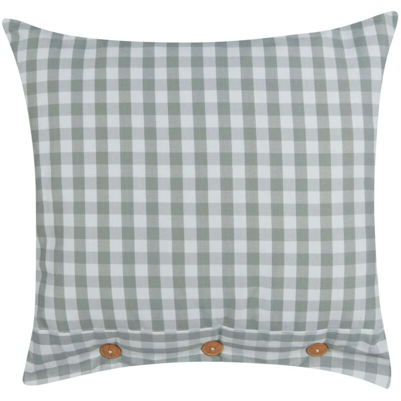 Image of Beliani Throw Cushion Talya 45 X 45cm Mint Green Checked