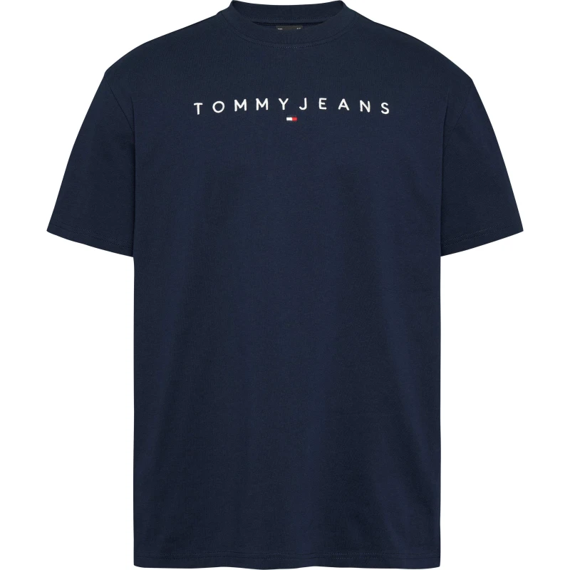 Image of Tommy Jeans TJM REG LINEAR LOGO TEE EXT - Blue Blue S