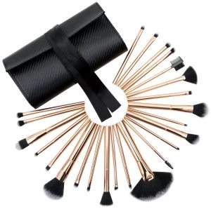 image of Rio Professional 24 Piece Make-up Brush Set - Rose Gold