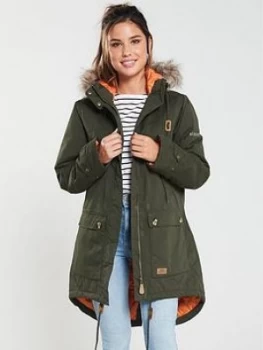 Trespass Clea Parka - Khaki , Dark Khaki, Size L, Women